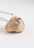 Aura Twisted Halo Crystal Necklace