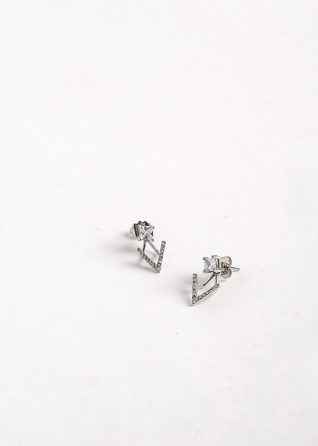 Aura Geometric Crystal Drop Earrings