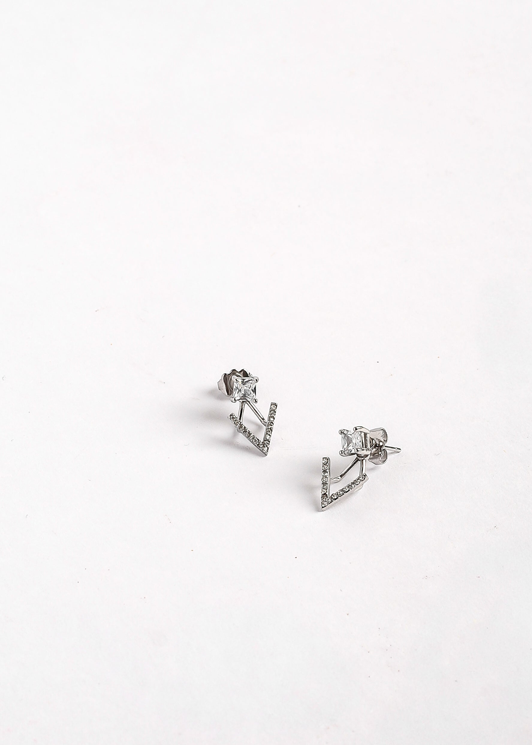 Aura Geometric Crystal Drop Earrings