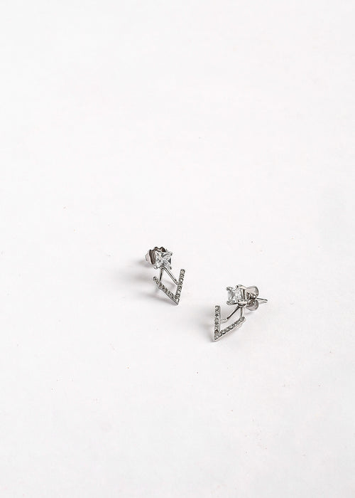 Aura Geometric Crystal Drop Earrings